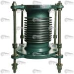 لرزه گیر فلزی آکاردئونی فلنج دار مهار دار ارتعاشات صنعتی ایران