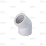 زانو 45 درجه تک لایه سفید آذین