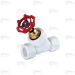 شیر فلکه 45 درجه دوسر جوش تک لایه سفید آذین