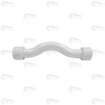 لوله خمدار دو سر بوشن تک لایه سفید آذین