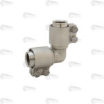 زانو 90 درجه کلمپی نیوپایپ برای گرفتن انشعاب از لوله ۵ لایه به اتصالات رزوه دار در زاویه ها استفاده می شود.لوله های پنج لایه کمترین میزان رسوب املاح آب در لوله و نشتی آب از لوله ها، تنوع بسیار وسیع اتصالات نیوپایپ می باشد